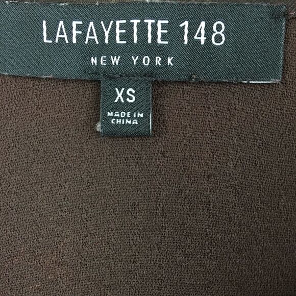 Lafayette 148 New York Prisha Striped Tunic Blouse As Seen On TV in Rust Size XS - Picture 9 of 11